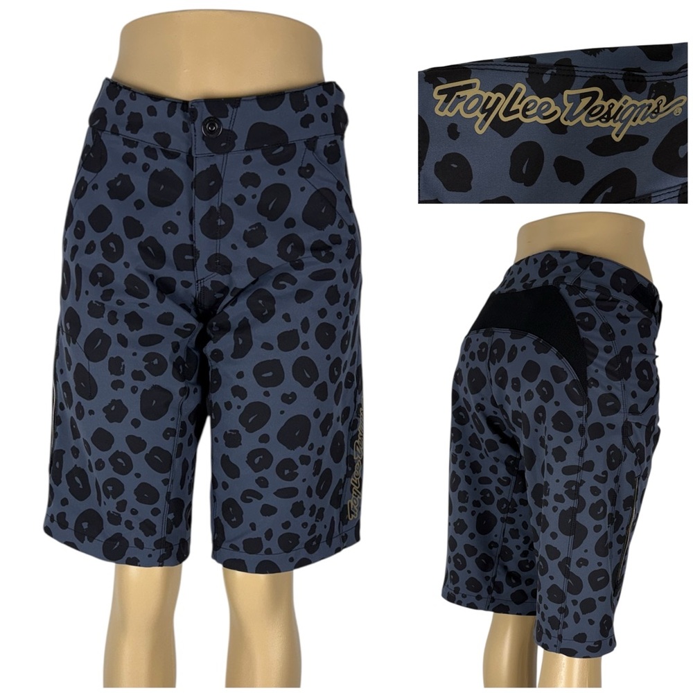 Troy Lee Designs Womens Medium Cycling Shorts Animal Print Mischief Blue EUC